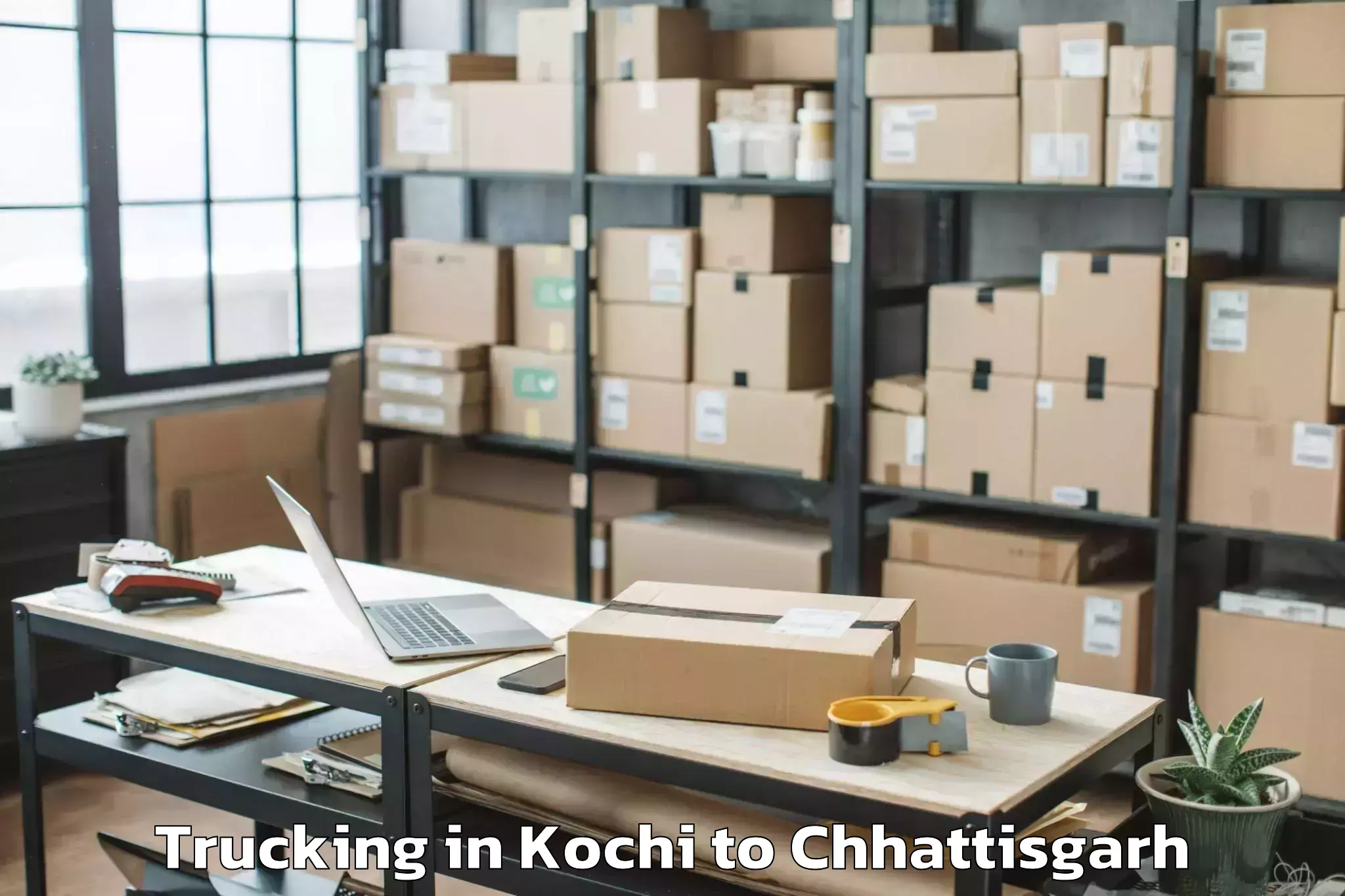 Kochi to Ramanuj Ganj Trucking Booking